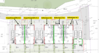 Einzel- sowie Gesamterwerb möglich – Fördermittel bereits bewilligt: 3 Reihenhäuser & 1 Doppelhaus - Grundriss Erdgeschoss